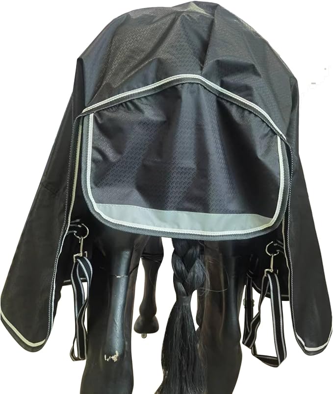 600Denier Waterproof and Breathable Horse Sheet Rip-Stop Turnout Rain Sheet Horse Blanket with Removable Leg Straps