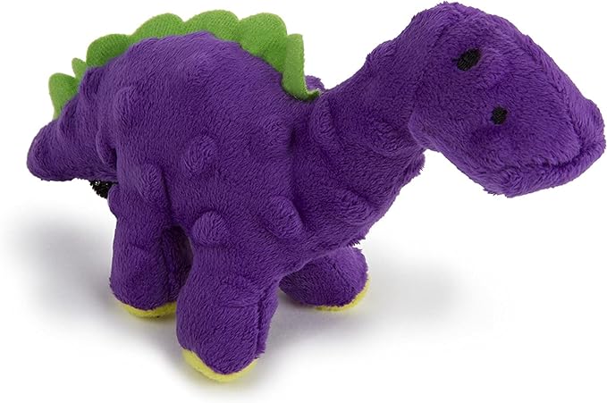 goDog Just For Me Bruto with Chew Guard Technology Plush Dog Toy, Purple, Mini