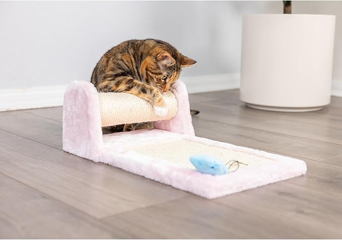 Armarkat Rolling Cat Scratcher Toy, Real Wood Sisal Scratching Board for Cats Training