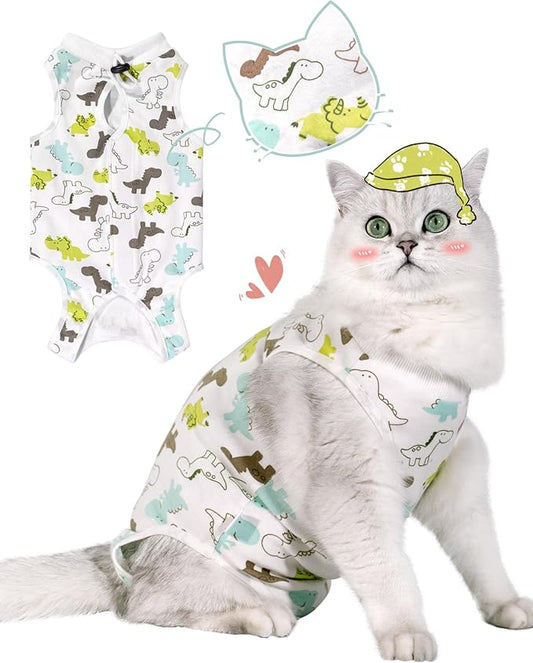 Cat Spay Recovery Suit Female, Breathable Cat Onesie for Cats After Surgery Female, Kitten Surgery Recovery Suit for Abdominal Wounds