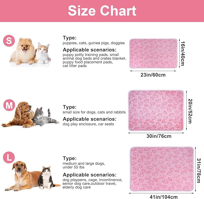 Dono 1 Pack 3 Dog Blankets, Soft Fluffy Fleece Pet Blanket Warm Sleep Mat Paw Print Design Puppy Kitten Throw Blanket Doggy Mat, Blanket for Dogs