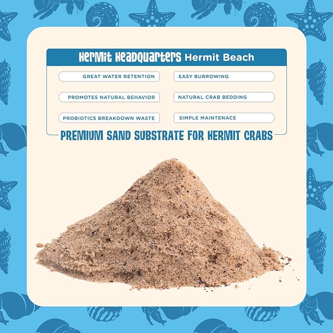 Fluker's All Natural Premium Hermit Crab Sand Substrate, Sand Mixture with Coconut Fiber, For Hermit Crab Tanks, 6 lbs.