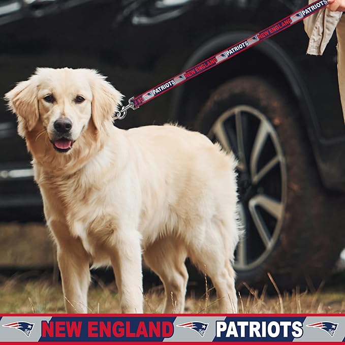 NFL PET Collar New England Patriots Dog Collar, Medium Football Team Collar for Dogs & Cats. A Shiny & Colorful Cat Collar & Dog Collar Licensed by The NFL