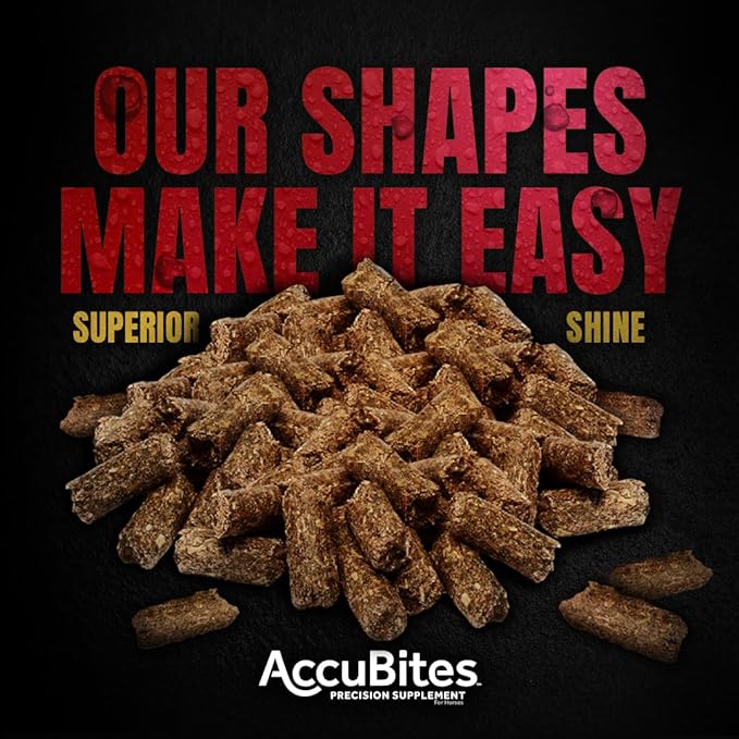 Manna Pro AccuBites Radiance Equine Supplement – Skin & Coat, Essential Vitamins & Hoof Health for Horses – Packed with Omega 3, 6, & Biotin – Main & Tail Maintenance – Alfalfa Flavored – 7.5 lbs