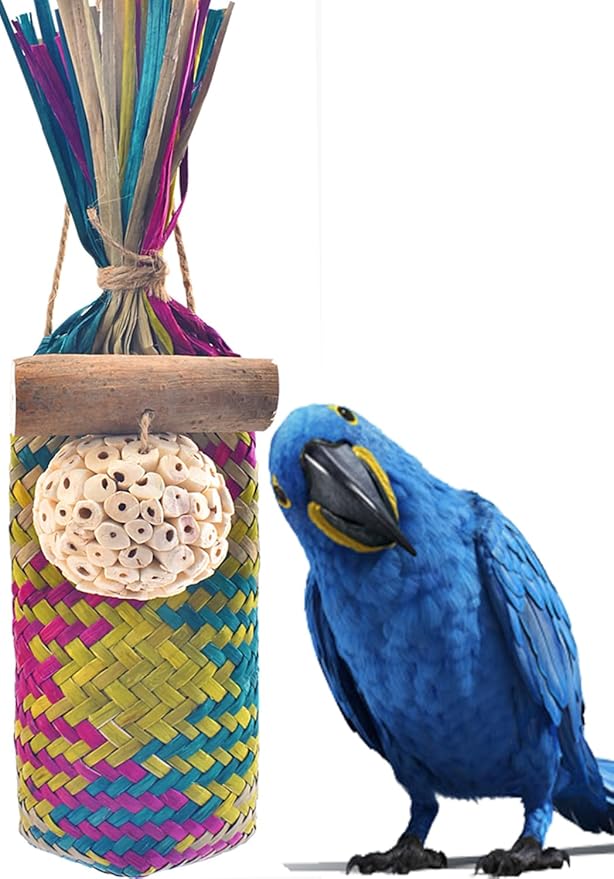 KATUMO Bird Toys Parrot Chew Toys Bird Cage Accessories for Small to Large Parrots Parakeets Conures Cockatiels Lovebirds African Greys Cockatoos Amazon Parrots