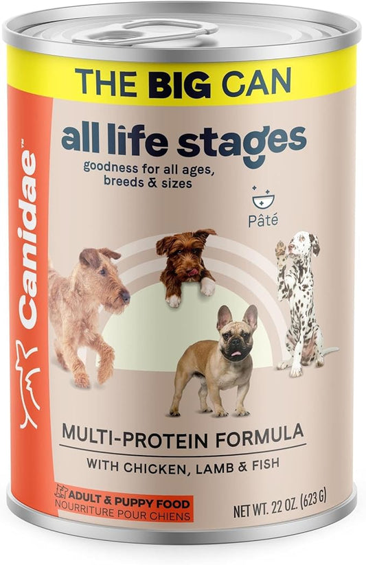 Canidae All Life Stages Wet Dog Food, Multi-Protein Formula with Chicken, Lamb & Fish, 22 oz., Case of 12