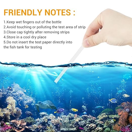 Aquarium Ammonia Test Kit, 50 Counts Ammonia Test Strips Fish Tank Aquarium Test Strips for Aquarium Pond Pool