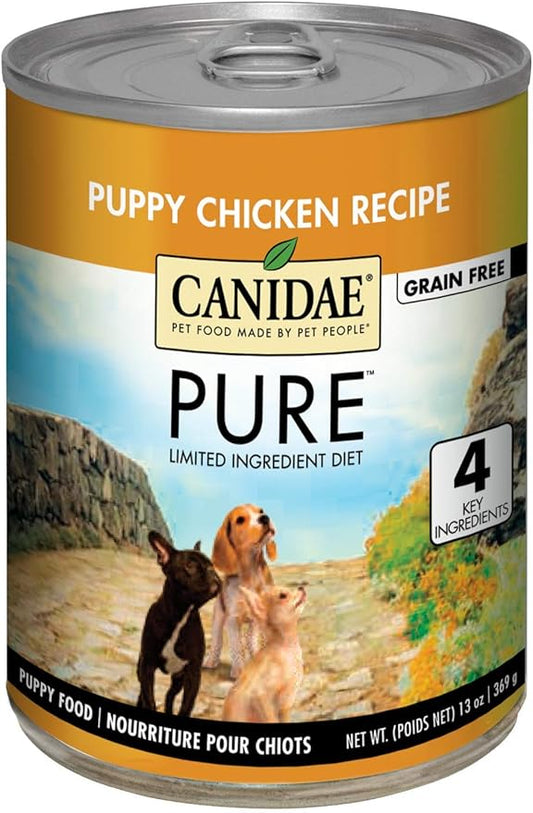 Canidae PURE Limited Ingredient Premium Puppy Wet Dog Food, Chicken Recipe, 13 Ounce (Pack of 12), Grain Free