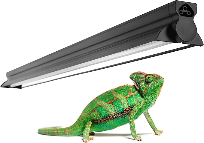 21W Reptile T5 HO UVB Light Hood, Reptile Lamp Hood with UVB 10.0 Lamp Tube, Suitable for Desert Reptiles(21W-35 Inches)