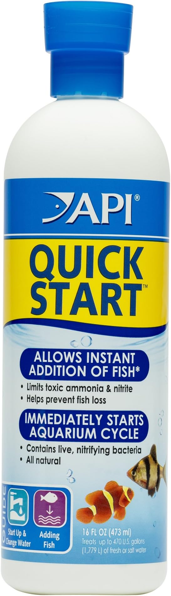 API Aquarium Care Essentials Bundle | API AQUARIUM SALT Freshwater Aquarium Salt (67-Ounce Box) + API QUICK START Freshwater and Saltwater Aquarium Nitrifying Bacteria (16-Ounce Bottle)
