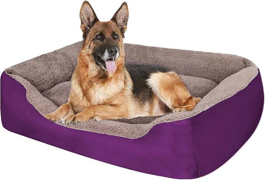 PUPPBUDD Dog Beds for Medium Dogs, Washable Dog Bed Comfortable and Breathable Pet Bed Rectangle Warming Dog Bed for Medium Dogs