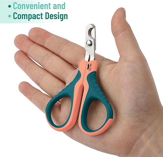 Mr. Pen-Cat Nail Clipper, Peach & Teal, Cat Nail Trimmer, Cat Nail Clippers, Cat Claw Clippers, Cat Clippers for Nails, Pet Nail Clippers, Kitten Nail Clipper, Small Dog Nail Clipper, Cat Claw Trimmer