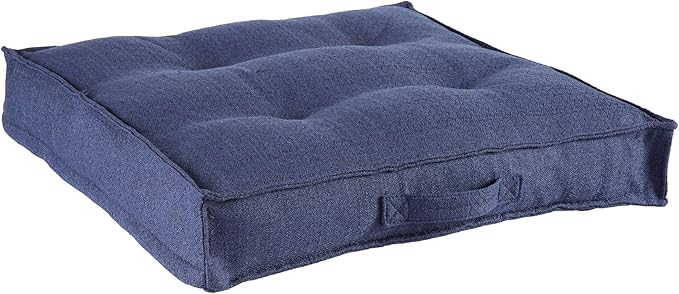 South Pine Porch Mila Square Tufted Pillow Style Dog Bed, Cobalt, Small (24" x 24")