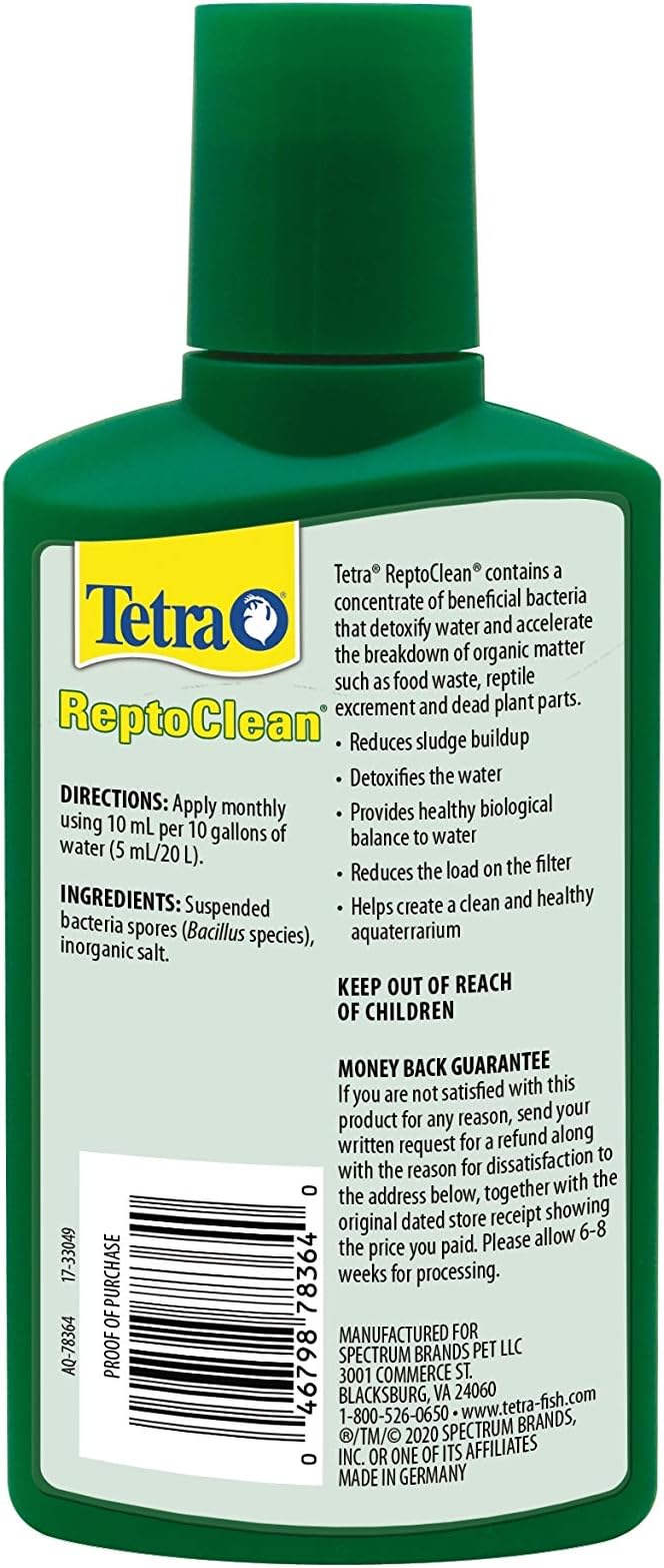 Tetra ReptoClean 8.45 Fluid Ounce (250 milliliters), Water Treatment for Aquatic Reptiles