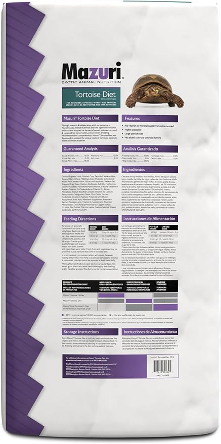 Mazuri | Tortoise Diet | 25 Pound (25 lb.) Bag - Pack of 2