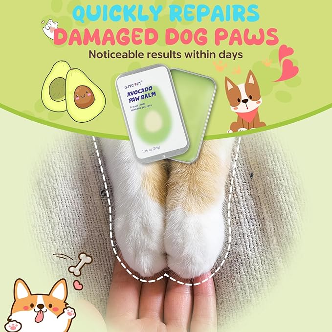 Avocado Paw Butter for Pets (33g) - Natural Moisturizing Cream for Dogs & Cats, Protects & Softens Paw Pads