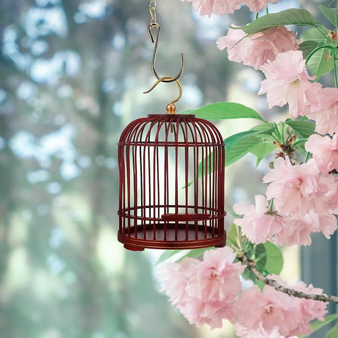 PRETYZOOM Pet Cage Garden Insert Shelter Hanging Cage Wood Cage Hamster Habitat Firefly Cage Cage Pets Supplies Vintage Bird Cage Hanging Cage Container Wooden Metal