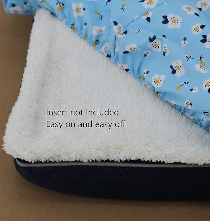 Plastic Waterproof Dog Bed Cover Replacement Washable 30 x 20 inch for Medium Rectangle Dog Bed