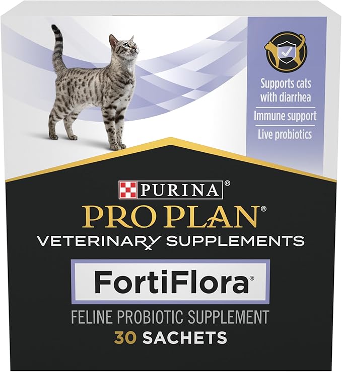 Purina Pro Plan Veterinary Supplements FortiFlora Cat Probiotic Supplement for Cats with Diarrhea - (Pack of 6) 30 ct. Boxes