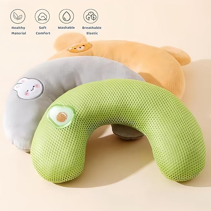 3 Pcs Cat Pillows for Indoor Cats and Small Dogs, Dog Pillows, U-Shaped Pillow for Pet, Half Donut Cutated Cat Calming Pillow, for Joint Relief, Deep Sleep