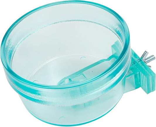 Lixit Quick Lock Removable Cage bowls for Rabbits, Birds, Dogs, Cats, Gunea pigs and Other Small Animals. (Aqua, 20oz)