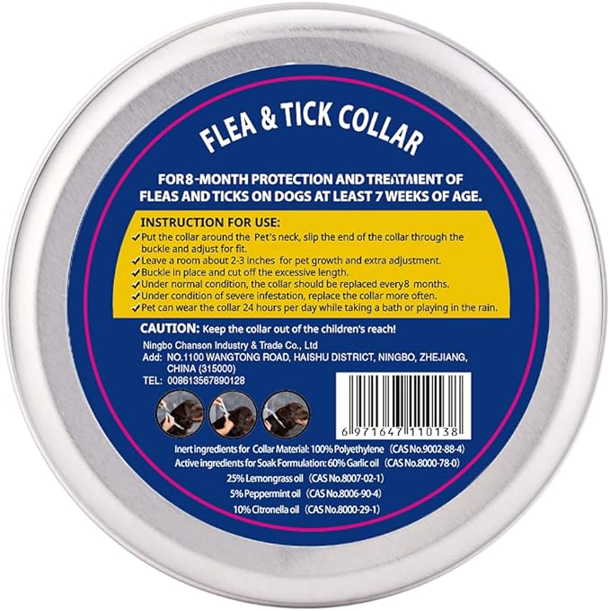 Pet Flea Collar Small Size Flea and Tick Prevention for Cats, 4 Pack Flea and Tick Collar for Cats, 38cm/15 inch, 8 Month Protection…