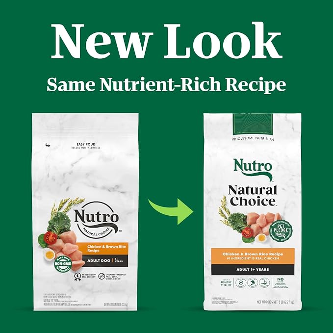 Nutro Natural Choice Adult Dry Dog Food, Chicken and Brown Rice Recipe 5 lbs.