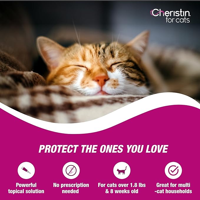 Cat Cheristin Cat Flea Treatment & Prevention for Cats | 1 Topical Dose Provides Up to 6 Weeks of Coverage | 6 ct.