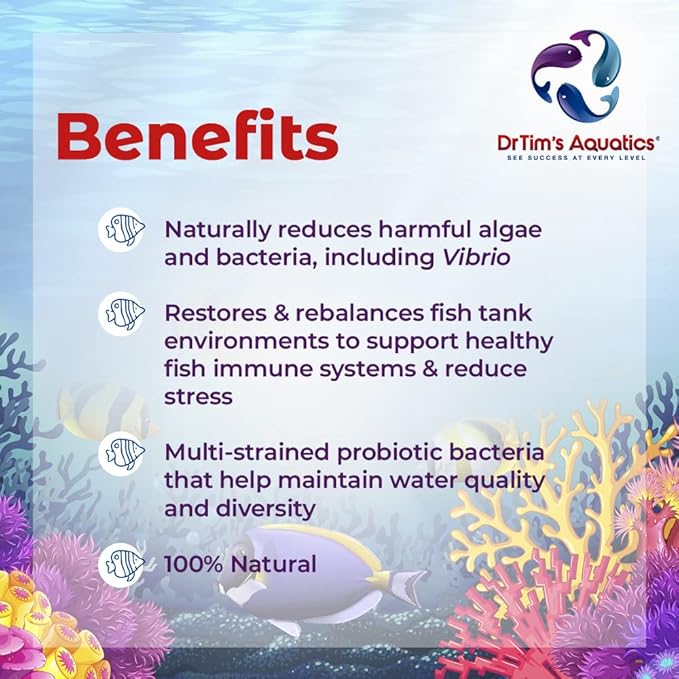 DrTim’s Aquatics Eco-Balance for Reef Aquariums – Multi-Strained, Supportive Probiotic Bacteria to Maintain a Balanced Fish Tank Environment-8 oz.