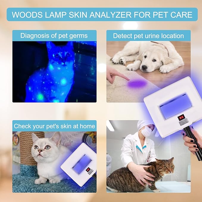 Woods Lamp Skin Analyzer, Magnifying Analyzer Beauty Test Face Care, Wood Lamp,Gifts SPA Machine Salon Equipment, Home Salon Machine for Facial Care Pet Dogs Cats Urine