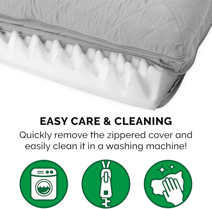 Furhaven Orthopedic Dog Bed for Medium/Small Dogs w/ Removable Bolsters & Washable Cover, For Dogs Up to 35 lbs - Quilted Sofa - Silver Gray, Medium
