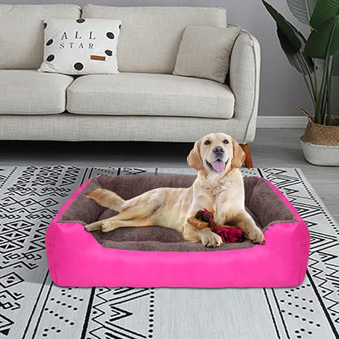 PUPPBUDD Dog Beds for Medium Dogs, Washable Dog Bed Comfortable and Breathable Pet Bed Rectangle Warming Dog Bed for Medium Dogs