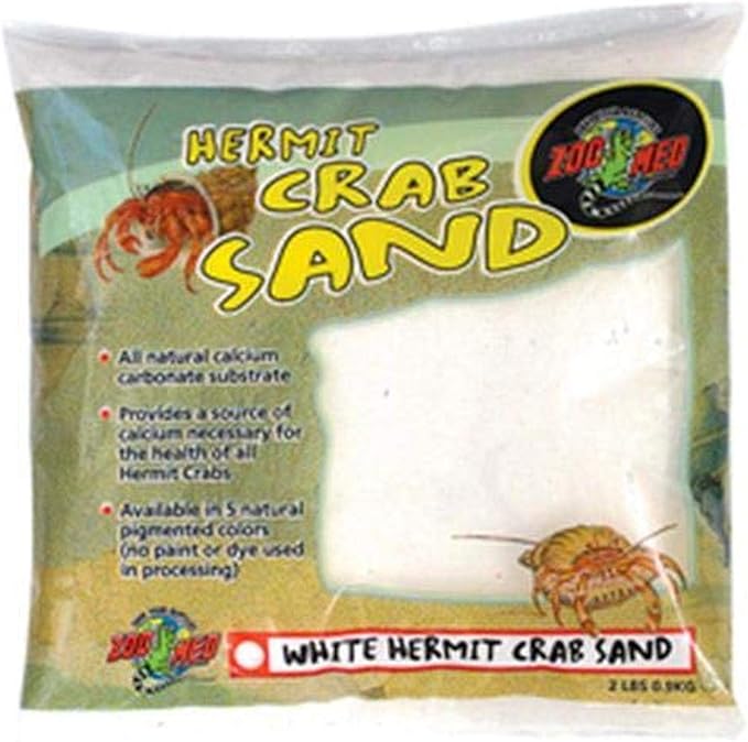 Zoo Med Hermit Crab Calcium Sand Substrate, 2 Pounds (White)