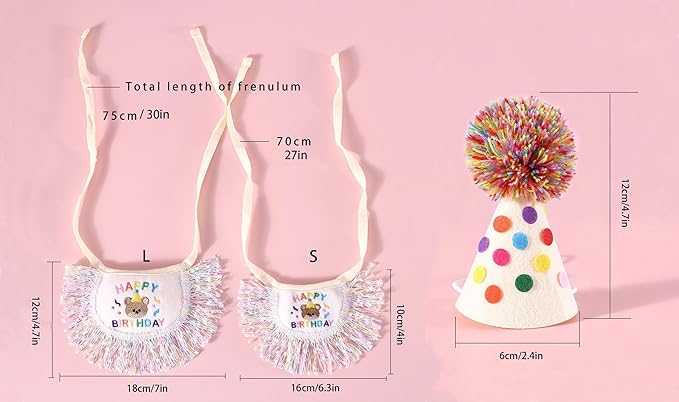 Dog Princess Costumes Puppy Birthday Bandana Scarf and Party Hat Cute Lace Dog Bib Scarf and Birthday Hat Doggy Birthday Party Decorations Set