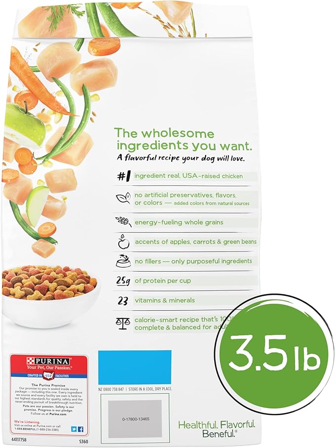 Purina Beneful Healthy Weight Dry Dog Food With Farm-Raised Chicken - (Pack of 4) 3.5 lb. Bags