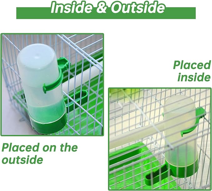 Bird Water Dispenser for Cage, 4pcs Bird Water Bowl 140ml Automatic No Mess Gravity Feeder Bird Watering Supplies for Pet Parrot, Parakeets, Cockatiel, Budgie Lovebirds and Other Birds