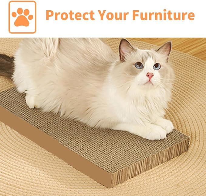 AGYM Cat Scratcher Cardboard Box for Indoor Cats 5 Packs in 1, Cat Scratching Pad Cardboard Box for Indoor Cats and Kitten, Large Size Cat Scratch Pad Board Easy for Cats to Scratch