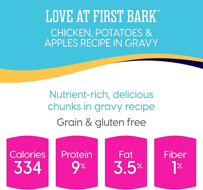 Solid Gold Wet Puppy Food - Made with Real Natural Chicken for Puppies- Love at First Bark Grain Free Canned Dog Food for Gut Health, Immune Support and Soft Skin & Coat