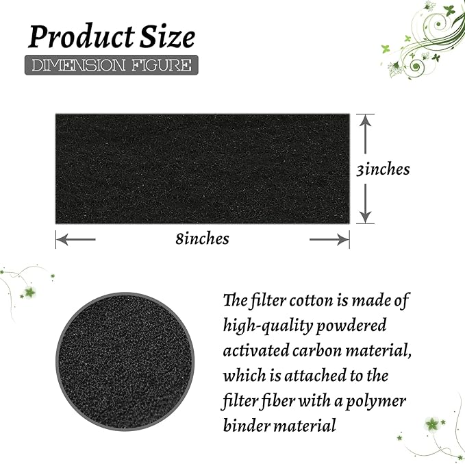 10 Pack Litter Box Carbon Filters Spare Activated Charcoal Filter for Nature's Miracle Cat Litter Box