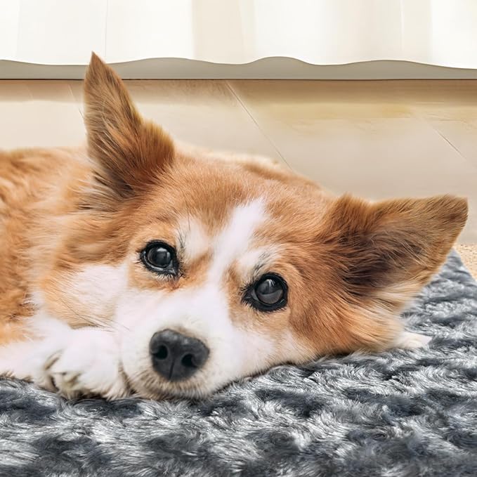 Dog Bed for Crate, Washable Dog Crate Pad with Soft Rose Plush, High Resilience Dog Beds Large Sized Dog