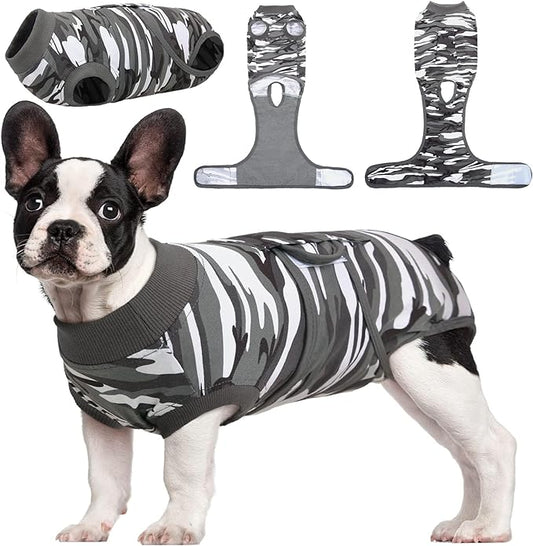 Kuoser Recovery Suit for Dogs Cats After Surgery, Professional Pet Recovery Shirt Dog Abdominal Wounds Bandages, Substitute E-Collar & Cone,Prevent Licking Dog Onesies Pet Surgery Recovery Suit