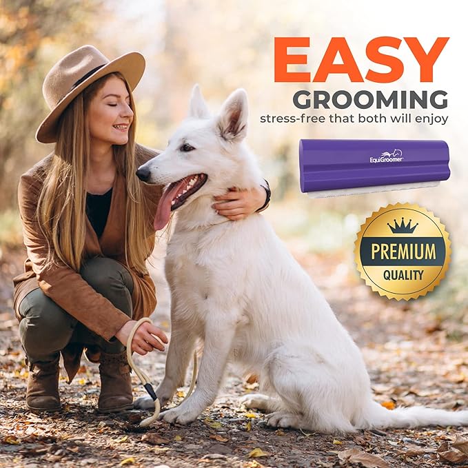 EasyGroomer Deshedding Brush for Dogs Cats | Purple | Undercoat Tool for Large and Small Pets | Comb Removes Loose Dirt, Hair and Fur | Perfect Clean for Short and Long Hair Grooming Shedding