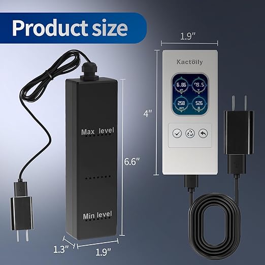 4-in-1 Freshwater Aquarium Monitor, PH Meter,TDS Meter, EC Meter, Temperature, Real-Time Monitoring (4-in-1)