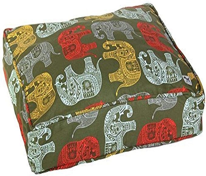 Molly Mutt Washable Dog Bed Cover, Cotton Dog Bed Cover, Elephant Parade, Medium/Large, 27 Inch