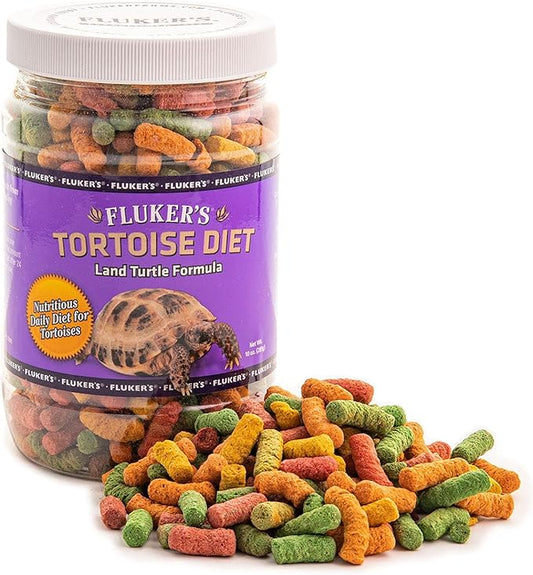 Fluker's Tortoise Diet, Large Pellet Food - Land Turtle Formula, 10oz