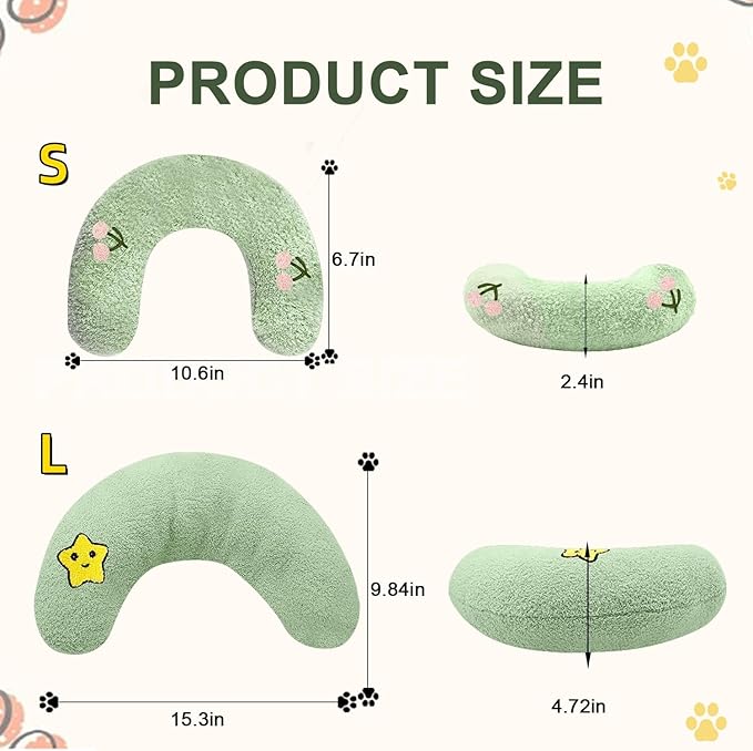 Dog Puppy Pet Pillow Cuddle Toy for Sleeping, Soothing Plush Soft Toy, Dog Calming Pillow Old Joint Relief, Puppy Stuffed Animal Toys U Shaped Neck Pillow