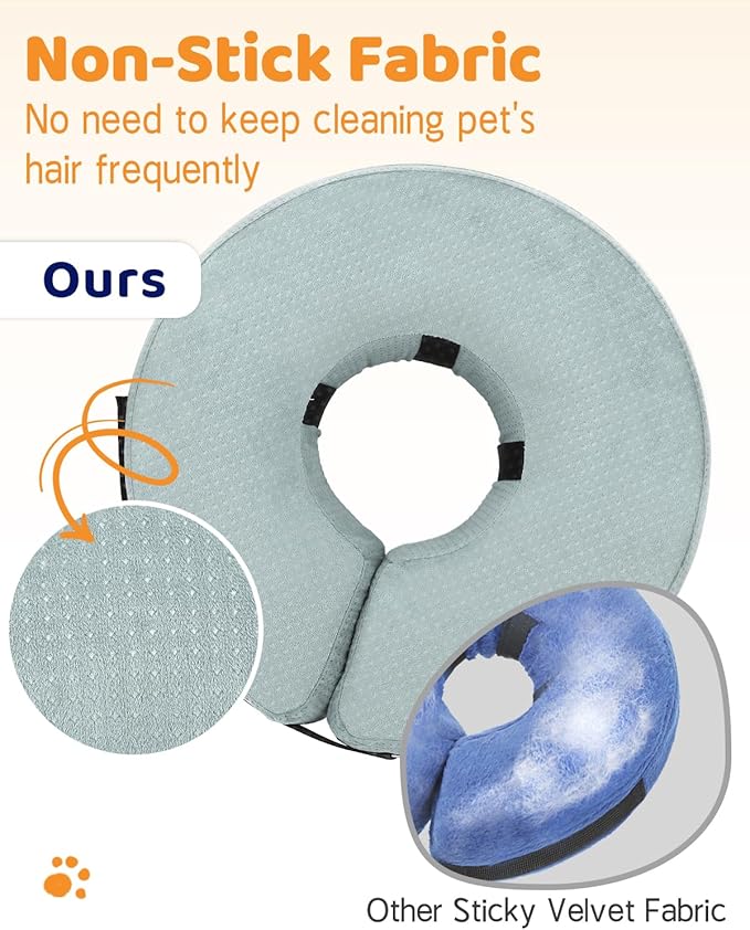 Supet Inflatable Dog Cone Collar for After Surgery Donut, Soft Dog Cones for Small Medium Large Dogs Pets, E Collar Dog Neck Donut Collar Alternative After Surgery