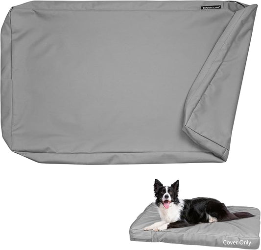 Waterproof Dog Bed Cover Canvas Washable Dog Crate Pad Replacement Cover for 30 Inch Crate, 29Lx18Wx3.5H inch, Gray