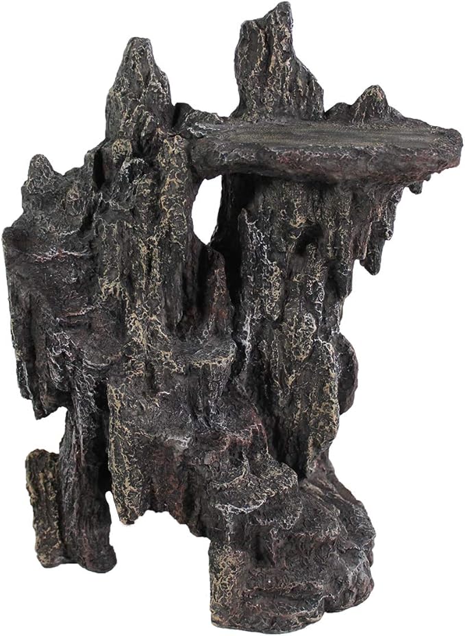 Penn-Plax (REP189) Reptology Shale Step Ledge for Aquariums & Terrariums, Adds Hiding Spots, Swim Throughs, Basking Ledges for Fish, Reptiles, Amphibians, and Small Animals (Large 2)
