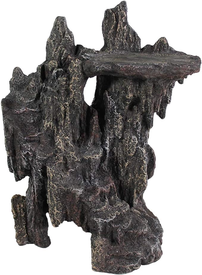 Penn-Plax (REP189) Reptology Shale Step Ledge for Aquariums & Terrariums, Adds Hiding Spots, Swim Throughs, Basking Ledges for Fish, Reptiles, Amphibians, and Small Animals (Large 2)